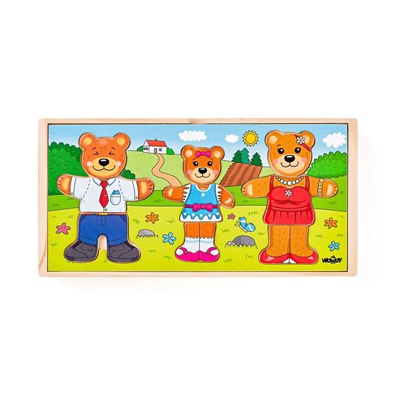 Puzzle Ziehe die Bärenfamilie an