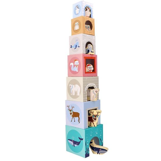 Pyramide aus Bechern Arktische Tiere