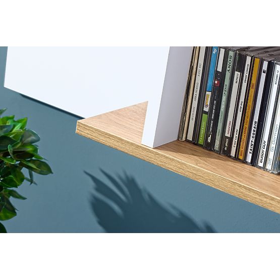 Regal L8 - Weiß / Eiche Nash