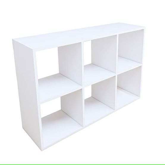 Regal mit Fächern 2x3 - weiß
