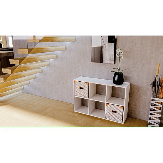 Regal mit Regalböden 2x3 - weiß