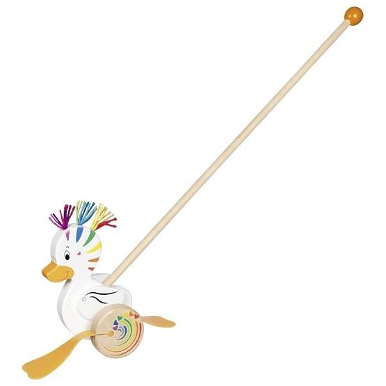 Regenbogenente Lou zum Schieben auf einem Stab