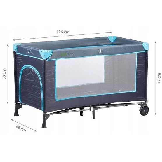 Reisebett mit Matratze - marineblau