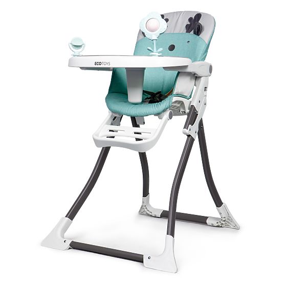 Rentier Esszimmerstuhl - weiß-türkis