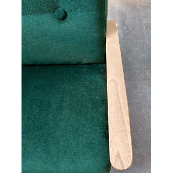 Retro-Kindersessel Velvet – dunkelgrün