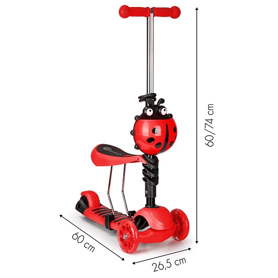 Roller und Türsteher Marienkäfer - rot