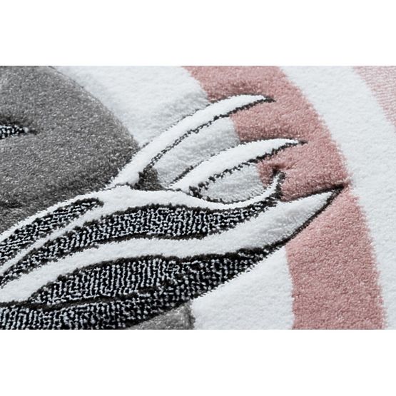 Runder Teppich PETIT - Einhorn - grau