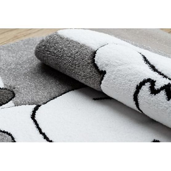 Runder Teppich PETIT WELPE, grau