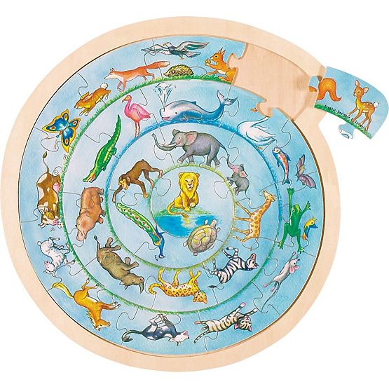 Rundes Tierpuzzle