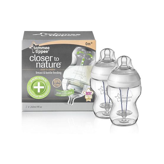 Säugling Flasche C2N Anti-Kolik, 260ml, 2 St.
