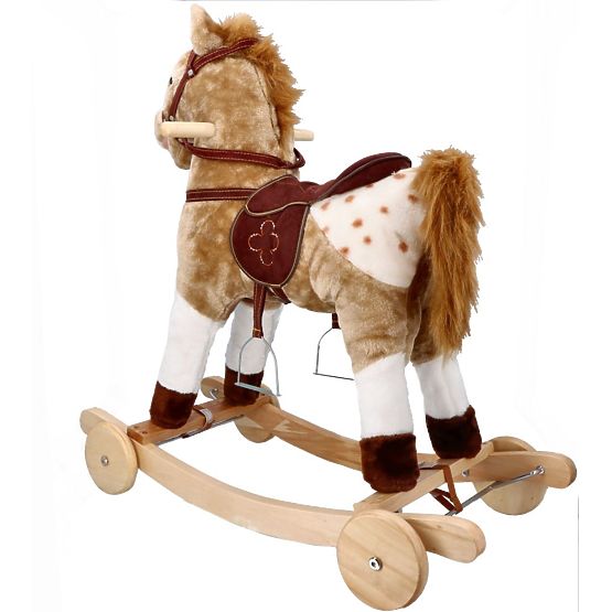 Schaukelpferd Mustang mit Rollen