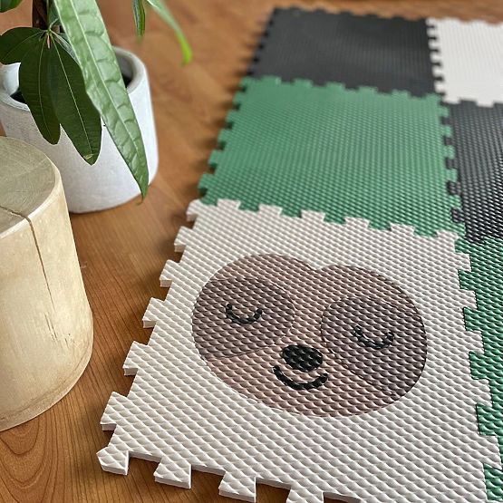 Schaumpuzzle 9 Teile - Faultier und Regenbogen