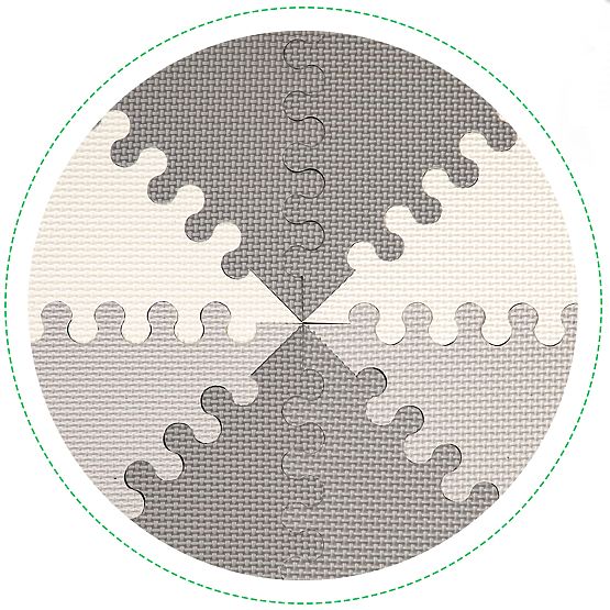 Schaumstoff Lernmatte EVA Puzzle 20 Stück 127x157cm ECOTOYS
