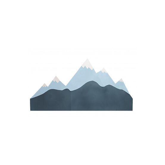 Schaumstoffschutz für die Wand hinter dem Bett Mountains - blau