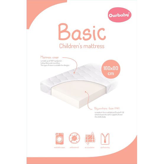 Schaumstoffmatratze BASIC - 160x80 cm