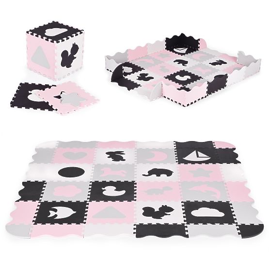 Schaumstoffmatte mit Umrandung Puzzle Trockener Pool 36 Elemente ECOTOYS