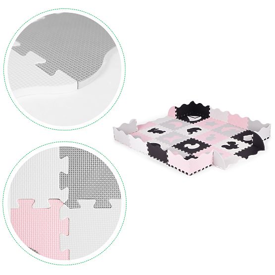 Schaumstoffmatte mit Umrandung Puzzle Trockener Pool 36 Elemente ECOTOYS