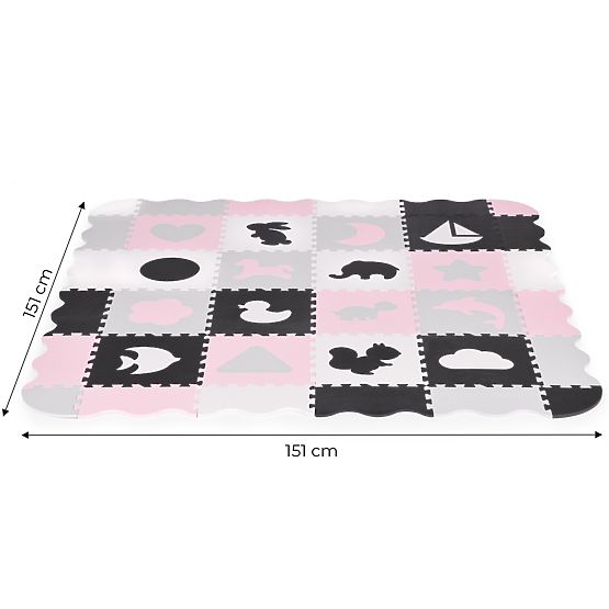 Schaumstoffmatte mit Umrandung Puzzle Trockener Pool 36 Elemente ECOTOYS