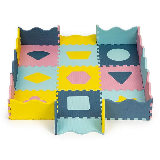 Schaumstoffmatte - Puzzle in Pastellfarben
