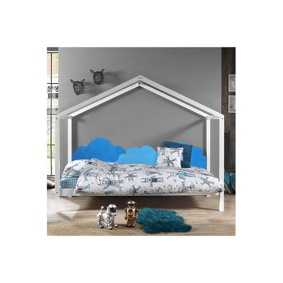 Schaumstoffschutz für die Wand hinter dem Bett Clouds - blau