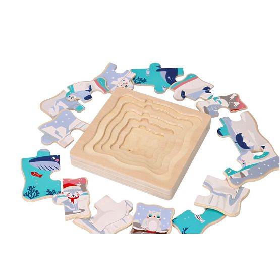 Schichtpuzzle Arktische Tiere