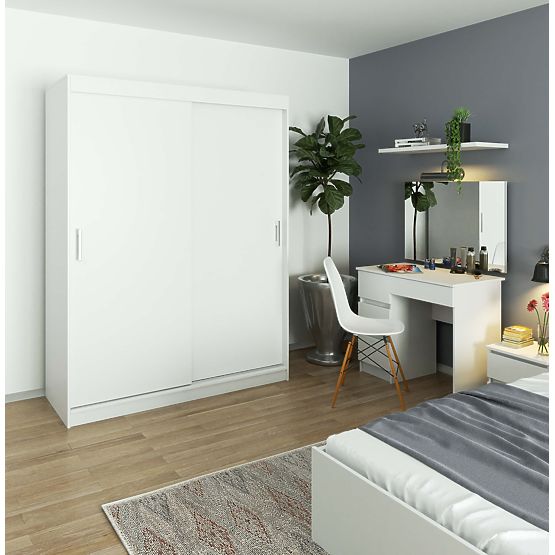 SCHIEBESCHRANK 150 cm CLP MONO WEISS