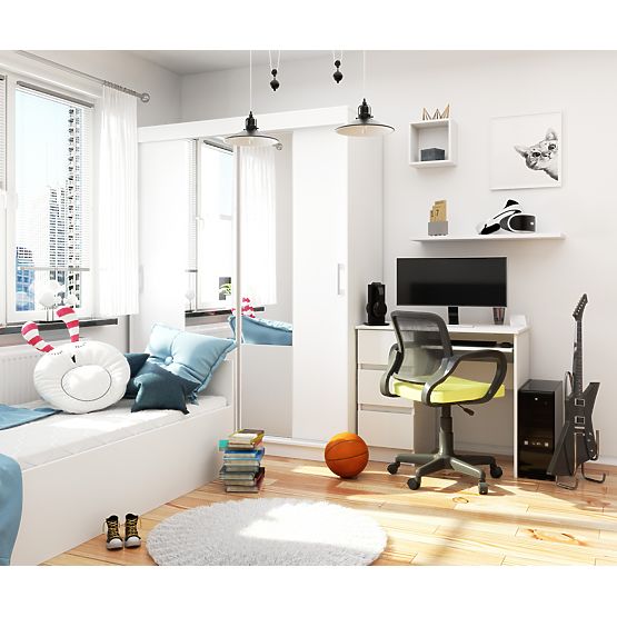 SCHIEBETÜRSCHRANK 150cm CLP WEISS