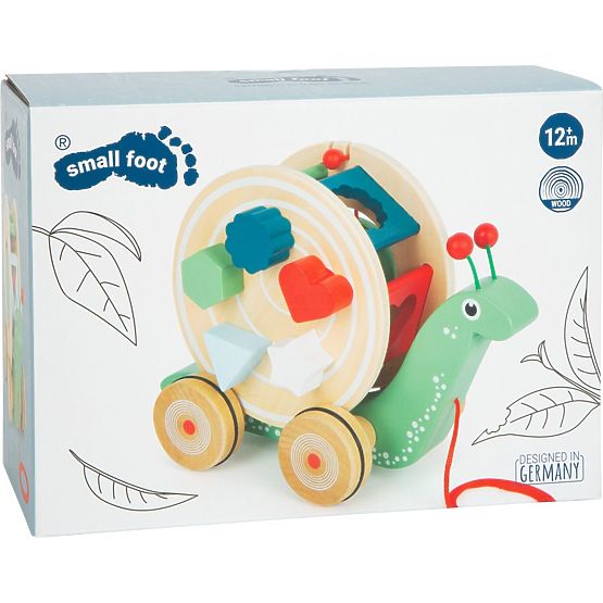 Schnecke mit Sortierbox an einer Schnur Montessori