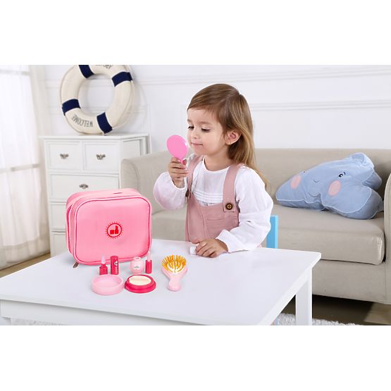 Schönheitsset Kosmetiktasche mit 6 Kosmetikzubehörteilen ECOTOYS