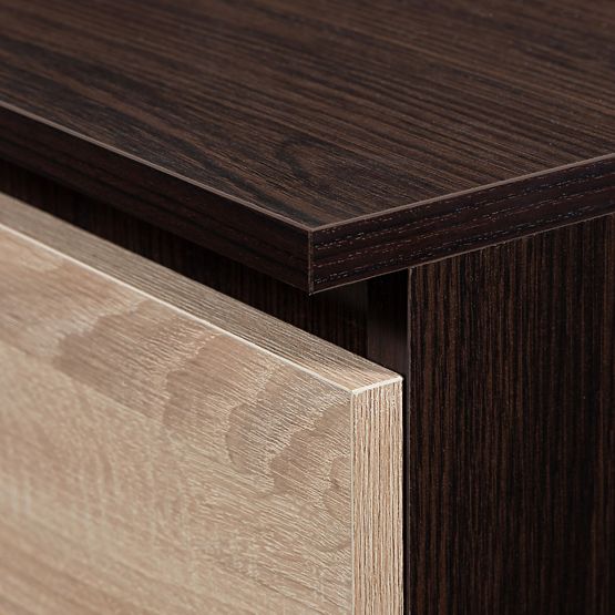 SCHRANK S 90 cm 2 TÜREN 2 SCHUBLADEN PK WENGE / SONOMA