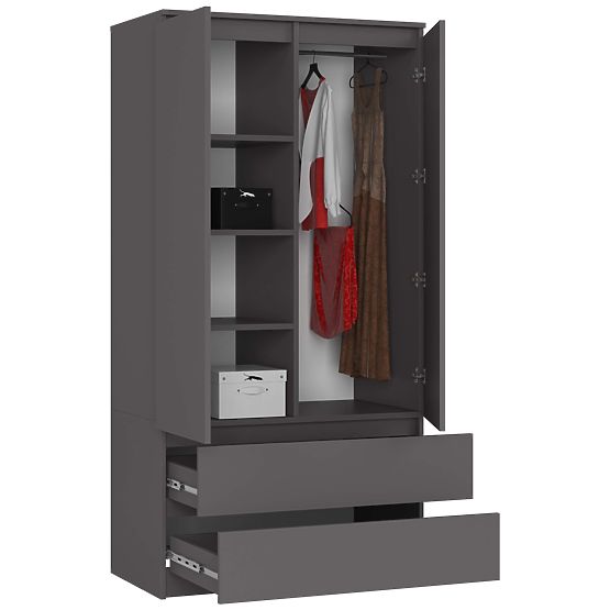 SCHRANK S90 2T 2SZ CLP PK GRAFIT GRAU