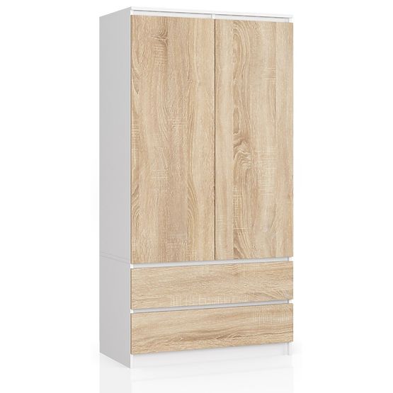 SCHRANK S90 2T 2SZ CLP PK WEISS / SONOMA