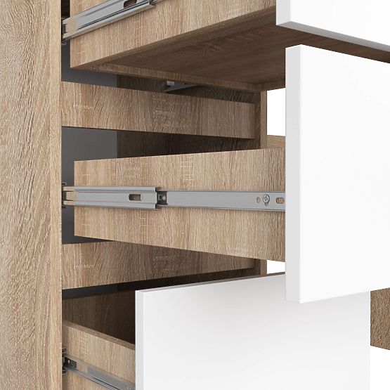 SCHREIBTISCH A-11 CLP 6SZ PK SONOMA / WEISS