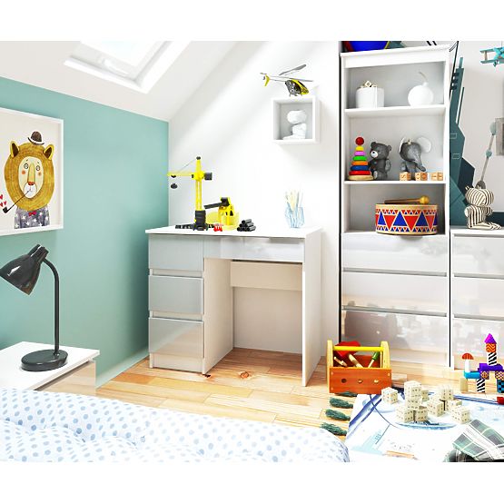 SCHREIBTISCH A-7 CLP METALLIC GLANZ LINKS