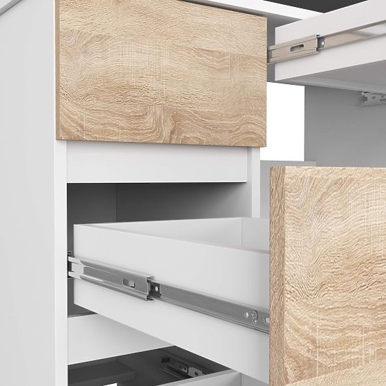 SCHREIBTISCH A-7 CLP PK WEISS / SONOMA LINKS