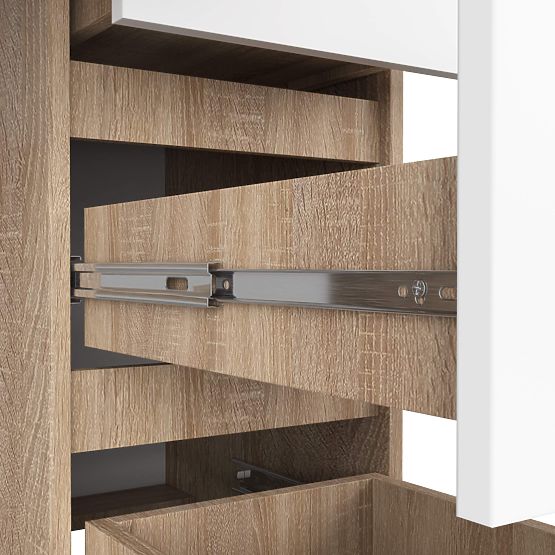 SCHREIBTISCH A-7 CLP SONOMA / WEIß PK RECHTS