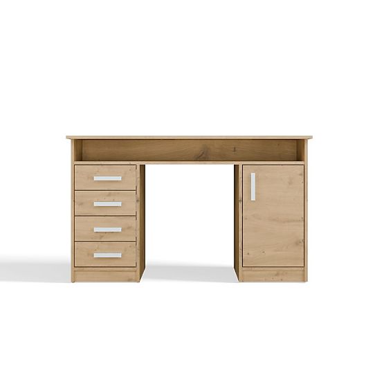Schreibtisch ADA EICHE ARTISAN 125 cm 4 Schubladen Schrank Regale für Büro Zimmer für Laptop