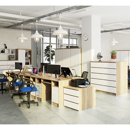 SCHREIBTISCH ANA PK EICHE SONOMA / WEISS