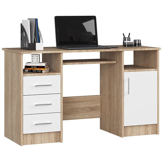 SCHREIBTISCH ANA PK EICHE SONOMA / WEISS