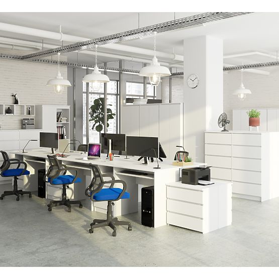 SCHREIBTISCH CLP 135cm PK WEISS