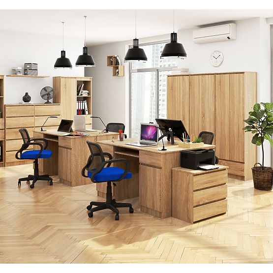 SCHREIBTISCH CLP A5 2D 2SZ PK EICHE SONOMA