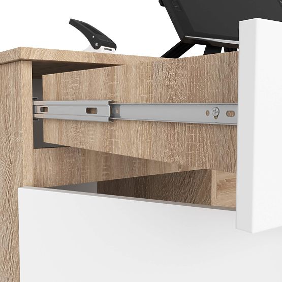 SCHREIBTISCH CLP A5 2D 2SZ PK SONOMA / WEISS