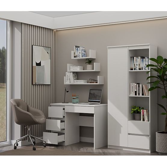 Schreibtisch Mijas LINKS WEISS