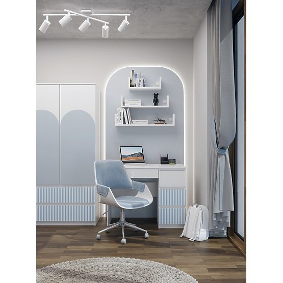 Schreibtisch Mijas RECHTS ARTESO BLAU