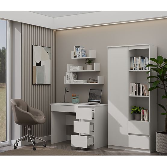 Schreibtisch Mijas RECHTS WEISS