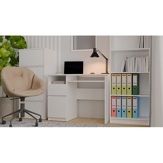 Schreibtisch PORTO LINKS WEISS