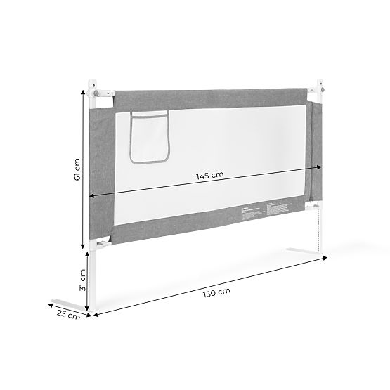 Schutzbarriere für das Bett 150 cm Schutz für Kinder ECOTOYS
