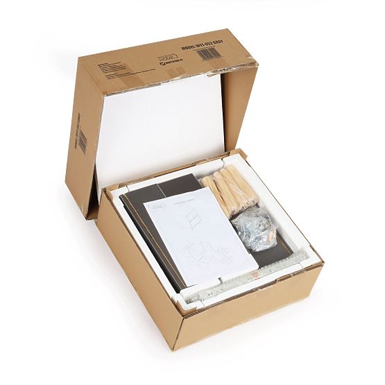 Schwarzer Nachttisch NORLA