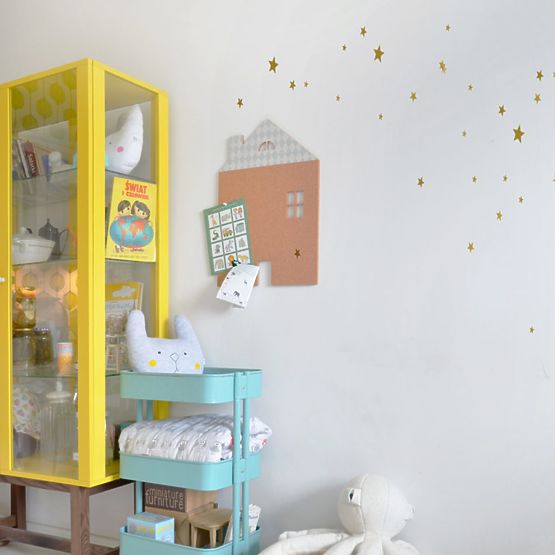 selbstklebend schwarzes brett DEKORNIK - Blaue haus