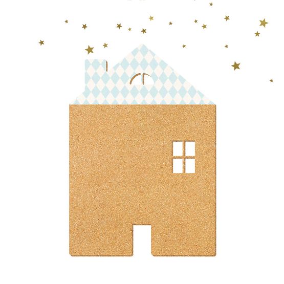 selbstklebend schwarzes brett DEKORNIK - Blaue haus